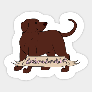 Labradorable! (Brown Lab) Sticker